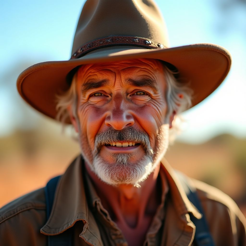 Outback cattle farmer